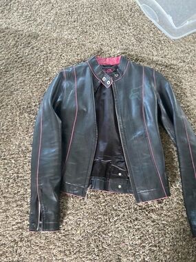 Fox Girl Black Jacket with Pink Trim